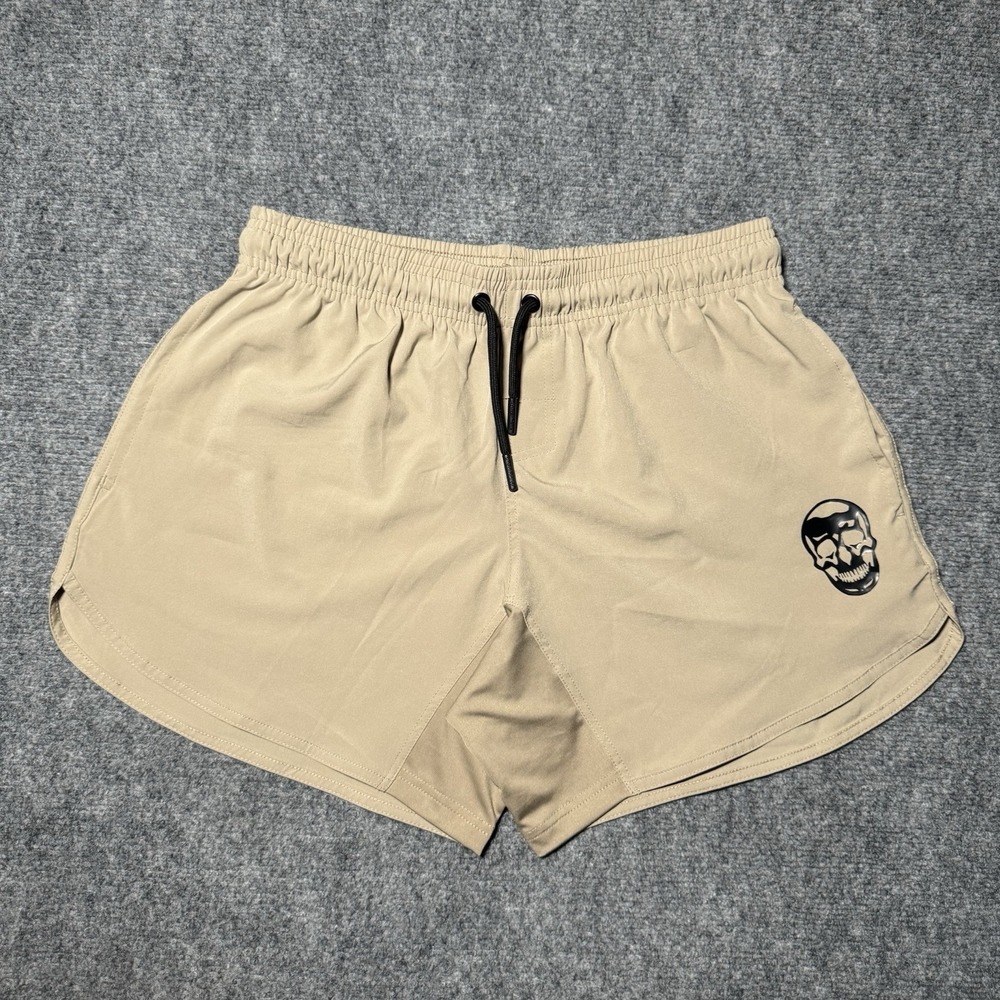 Gymreapers Sand Beige Training Gym Shorts Athletic Running Men Medium 6" Inseam